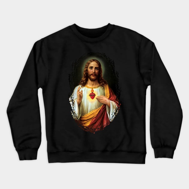 Sacred Heart of Jesus Catholic Traditional Crewneck Sweatshirt by hispanicworld